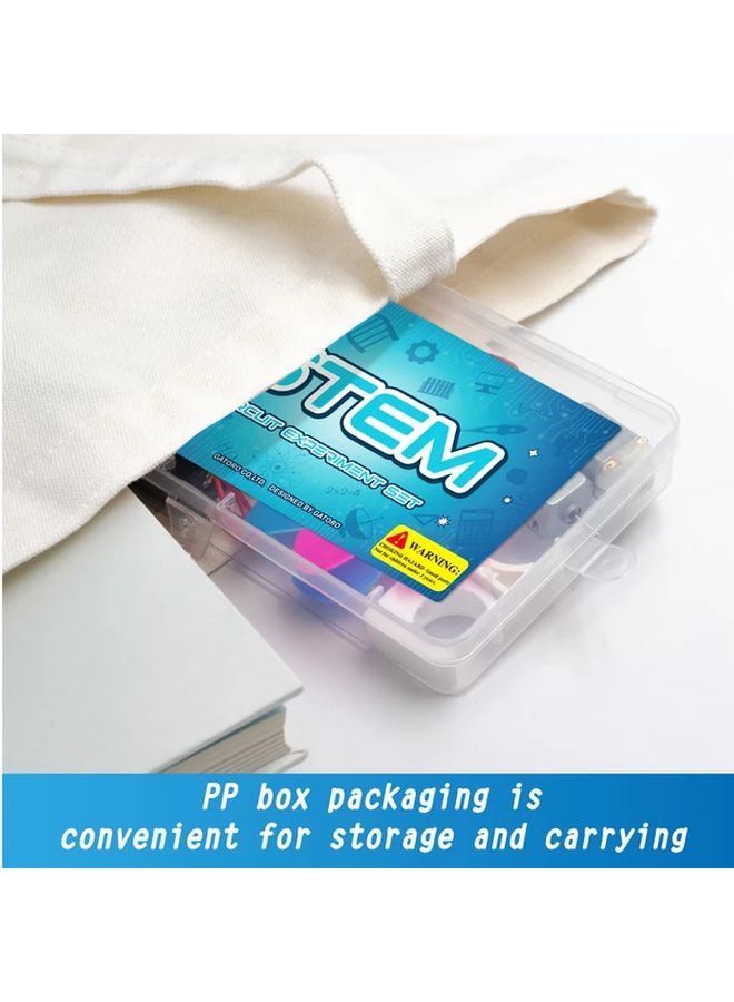 مجموعة تجارب العلوم موديل A8 للعلوم والتكنولوجيا والهندسة والرياضيات مع محرك ومصباح وحامل بطارية ومفتاح وجرس - Image 3